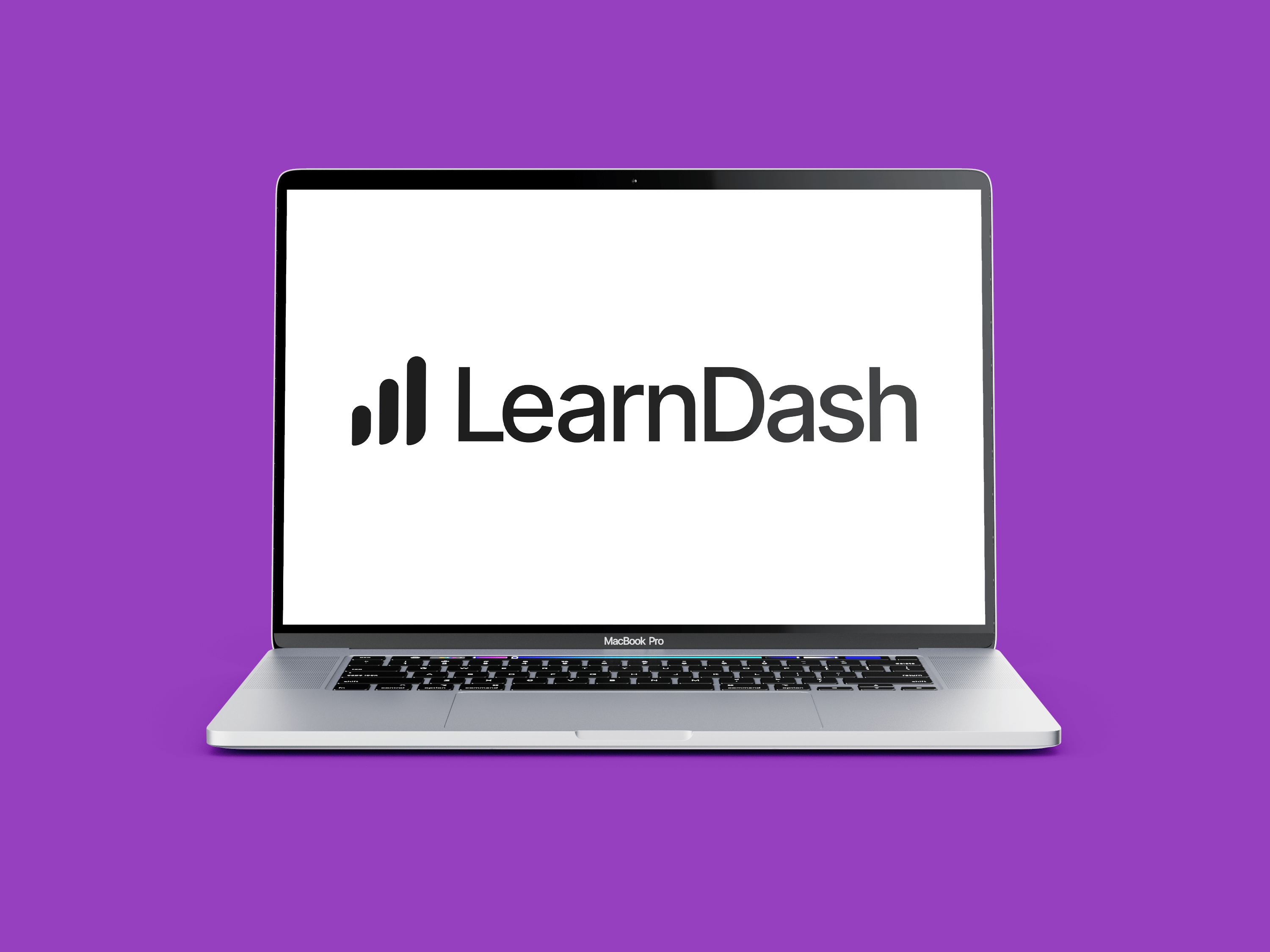 Learndash logo on Macbook